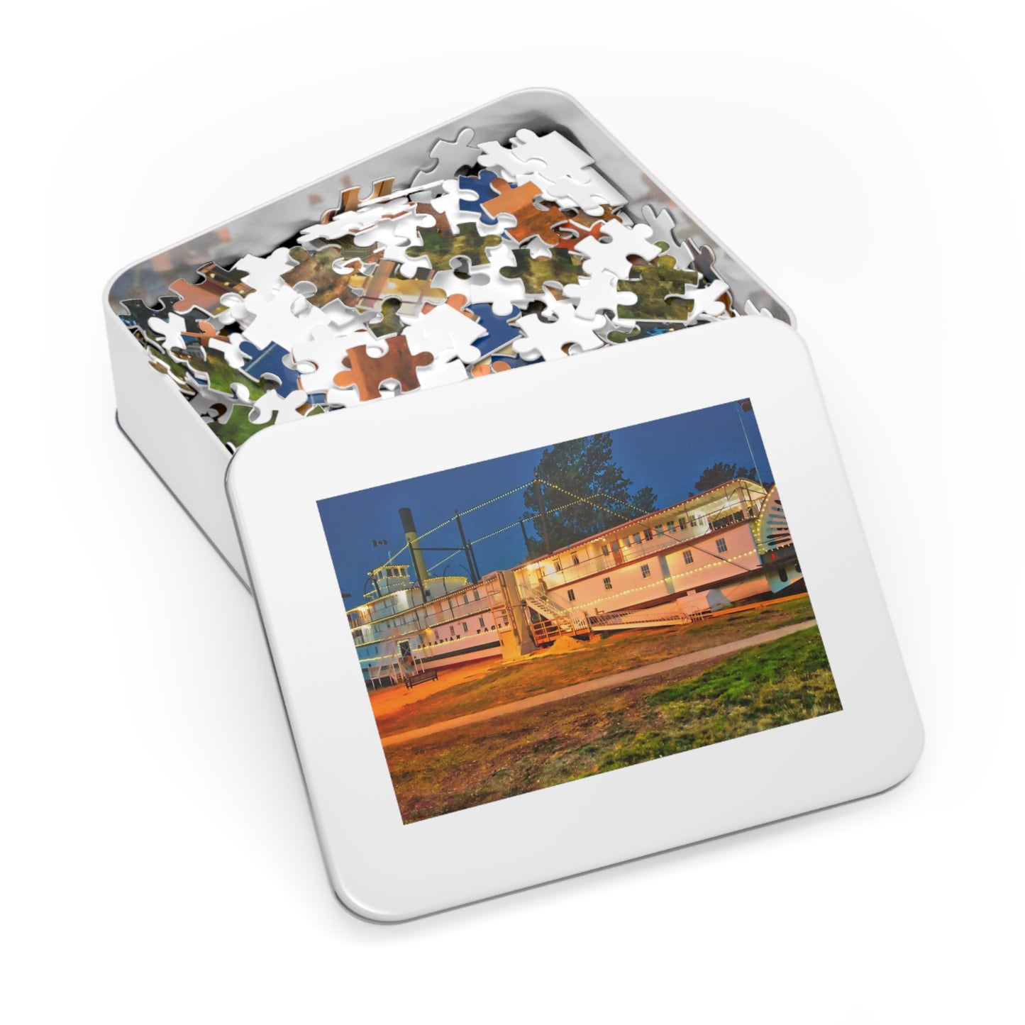 Jigsaw Puzzle (30, 110, 252, 500,1000-Piece) - SS Sicamous 2017 HDR at Night