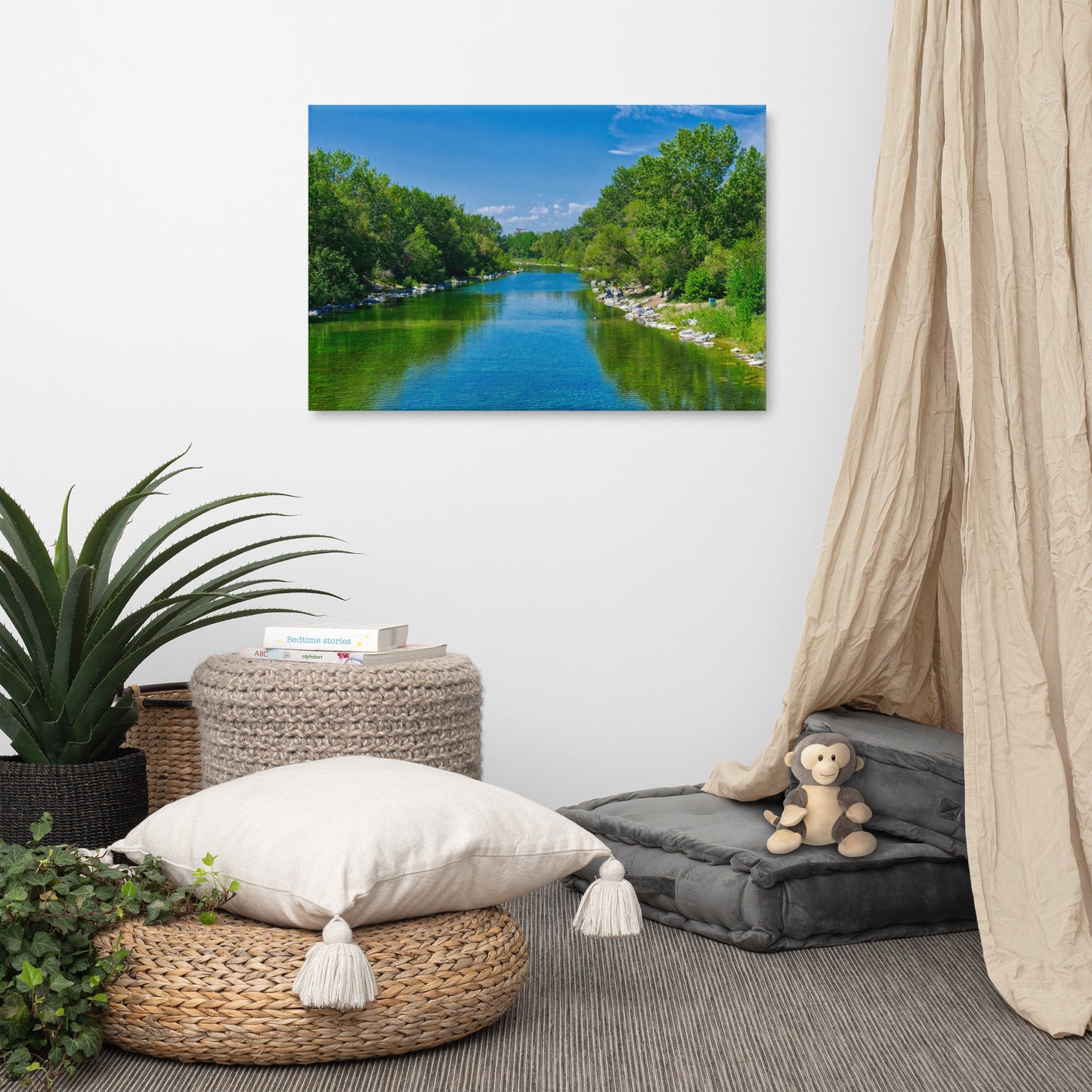 Canvas Print - Bow River South Prince's Island Park HDR