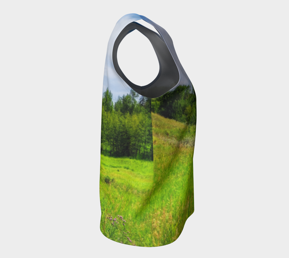 Women's All-Over Loose Long Tank Top - Fish Creek Park Votier's Flats Meadow