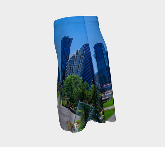 Women's Flare Skirt - Downtown Calgary Prince's Island Park HDR