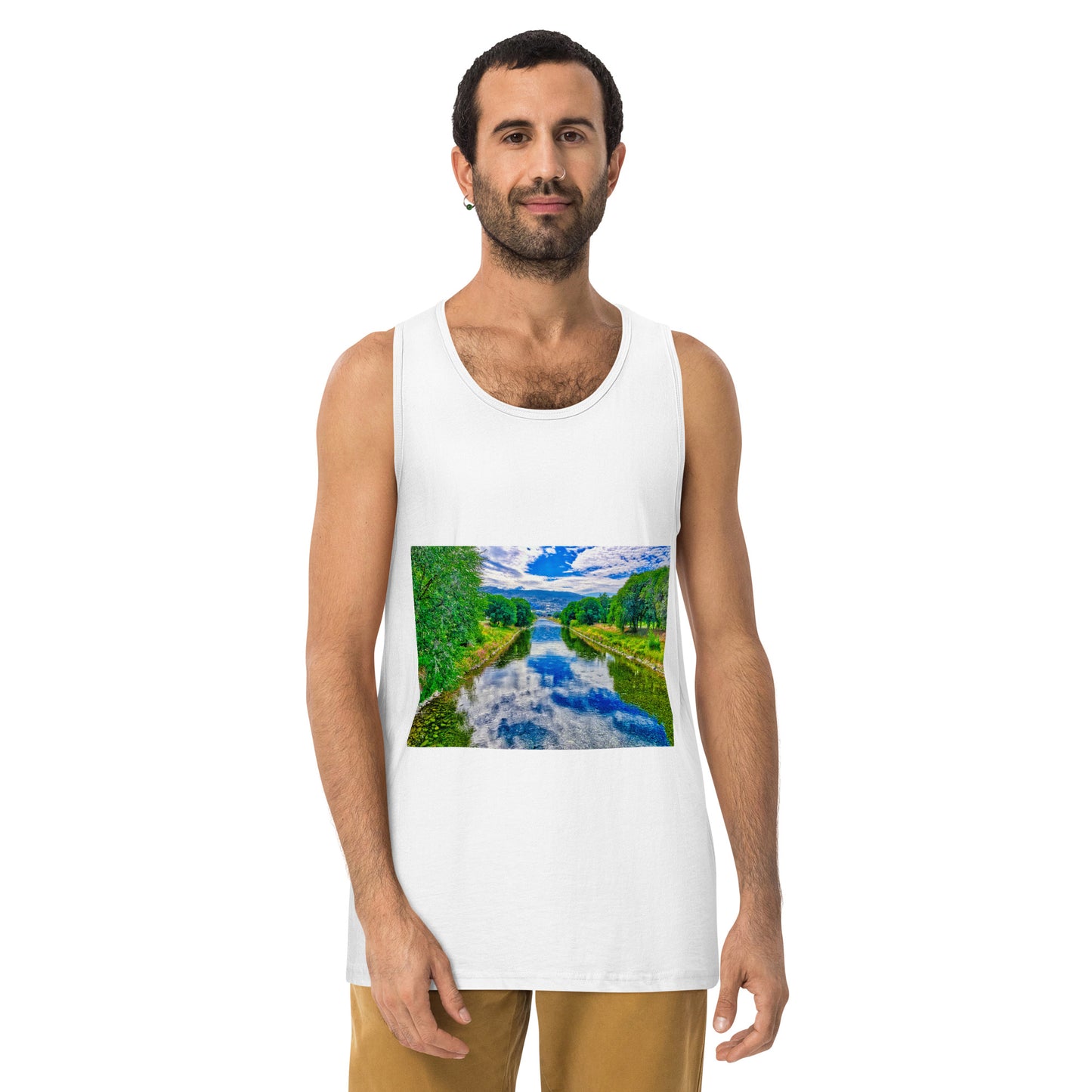 Men’s Premium Tank Top - Penticton Okanagan River Channel HDR