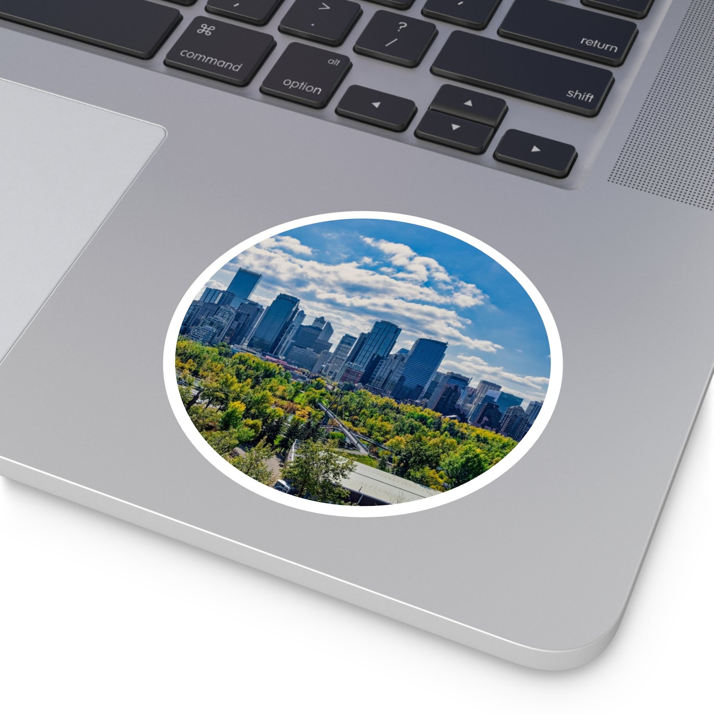 Round Stickers - Downtown Calgary McHugh Bluff Fall
