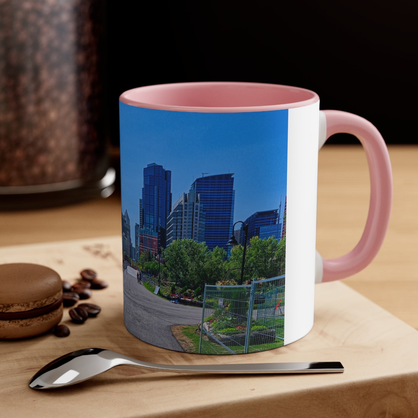 Accent Coffee Mug, 11oz  - Downtown Calgary Prince's Island Park HDR