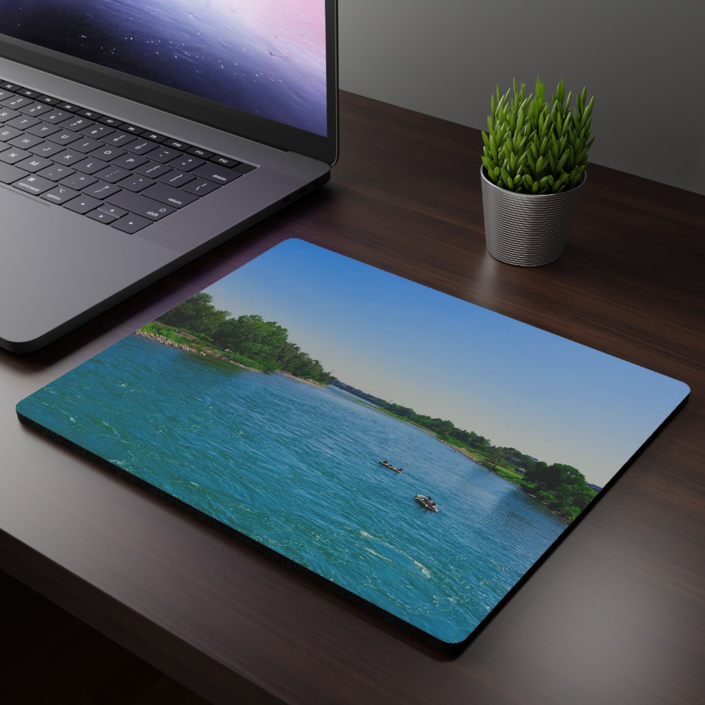 Rectangular Mouse Pad -  Bow River George C. King Bridge