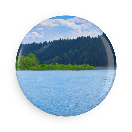 Button Magnet, Round (1 & 10 pcs) - Edworthy Park Bow River