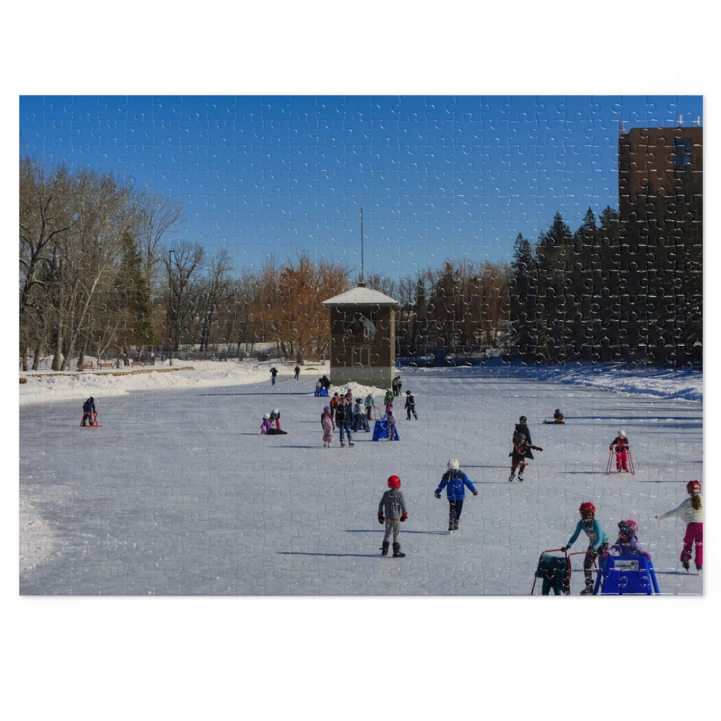 Jigsaw Puzzle (30, 110, 252, 500,1000-Piece) - Bowness Park Lagoon Winter