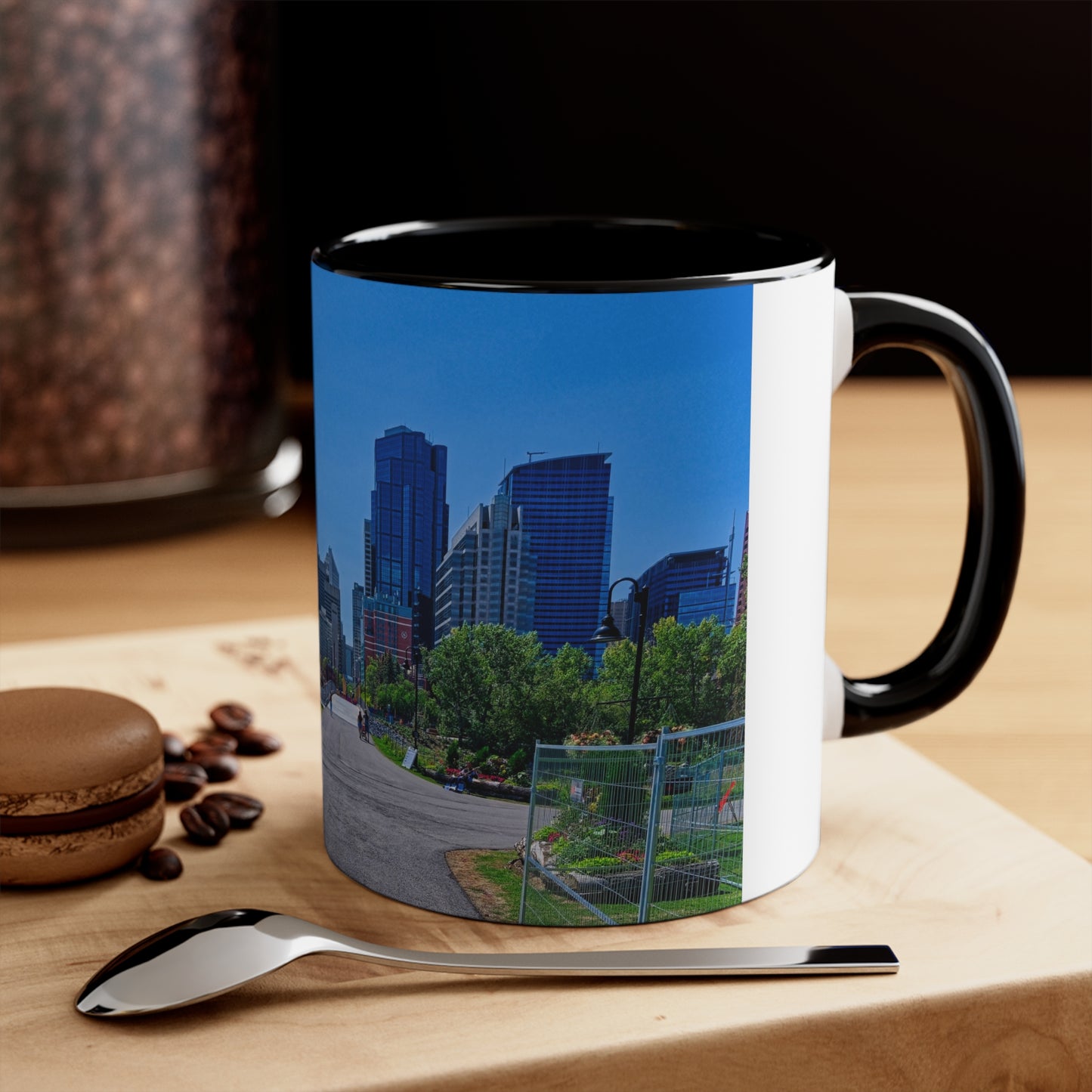 Accent Coffee Mug, 11oz  - Downtown Calgary Prince's Island Park HDR