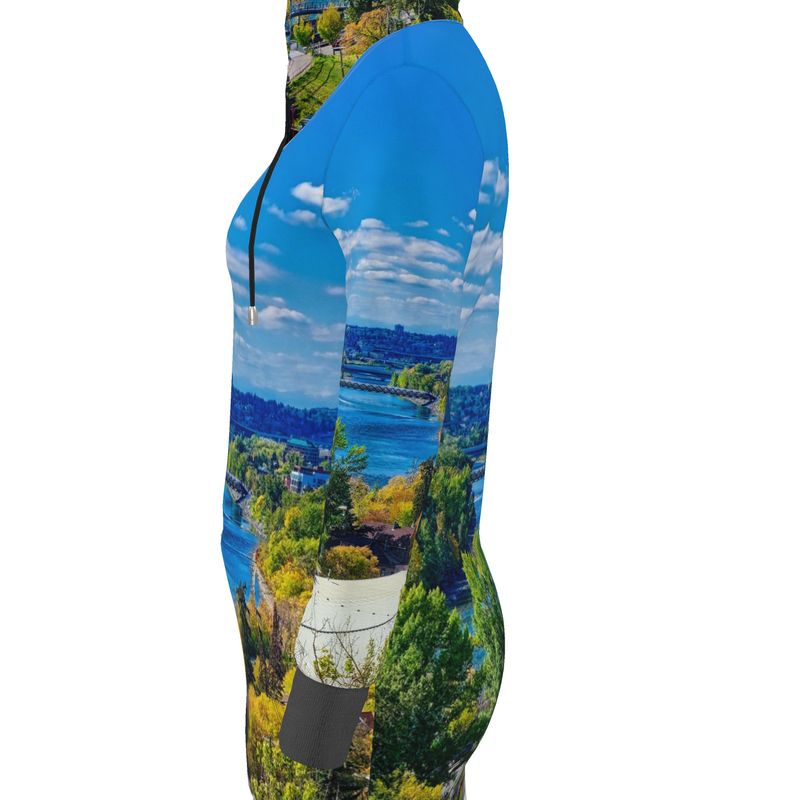 Hoodie Dress - McHugh Bluff Bow River Peace Bridge HDR Fall