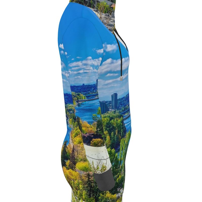 Hoodie Dress - McHugh Bluff Bow River Peace Bridge HDR Fall