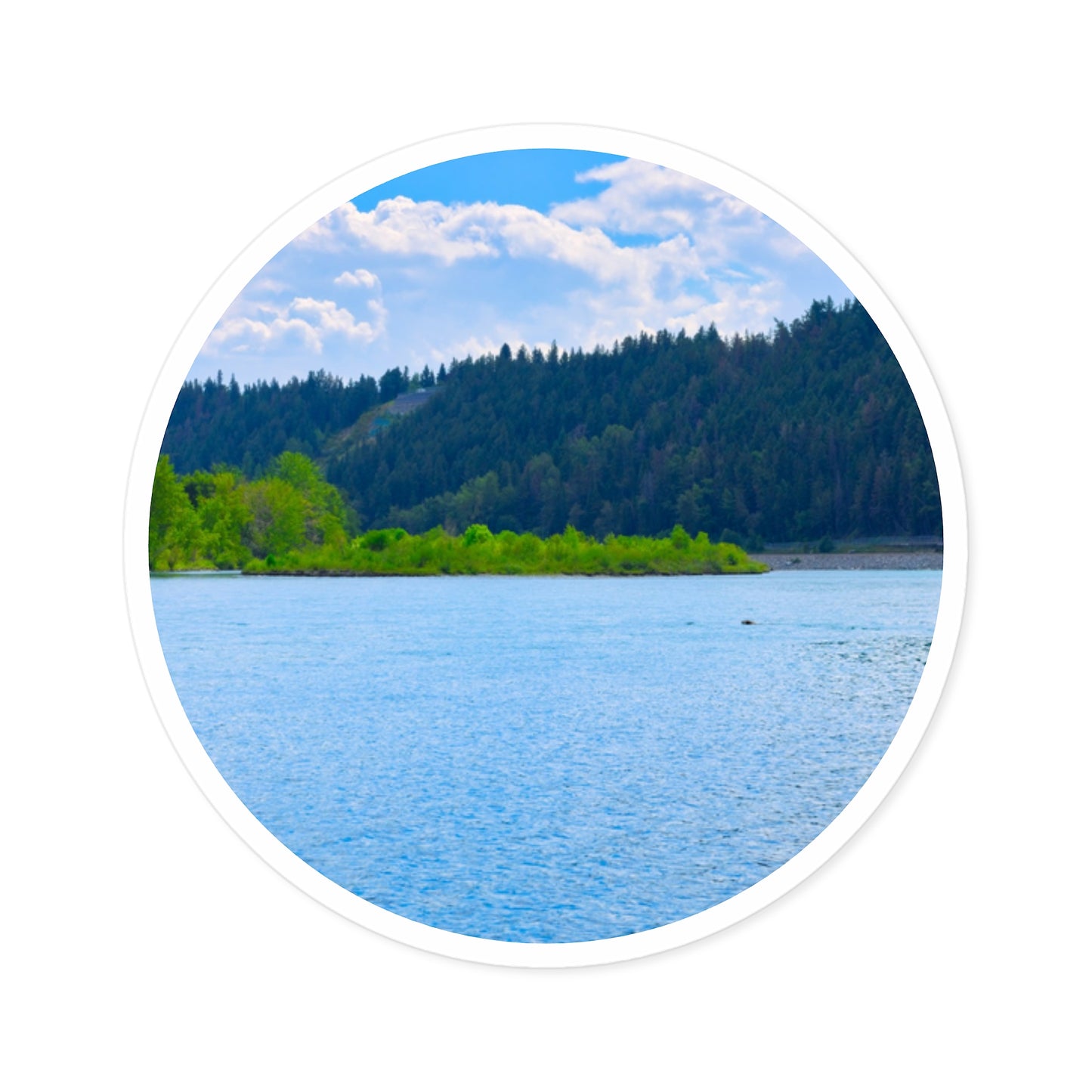 Round Stickers - Edworthy Park Bow River