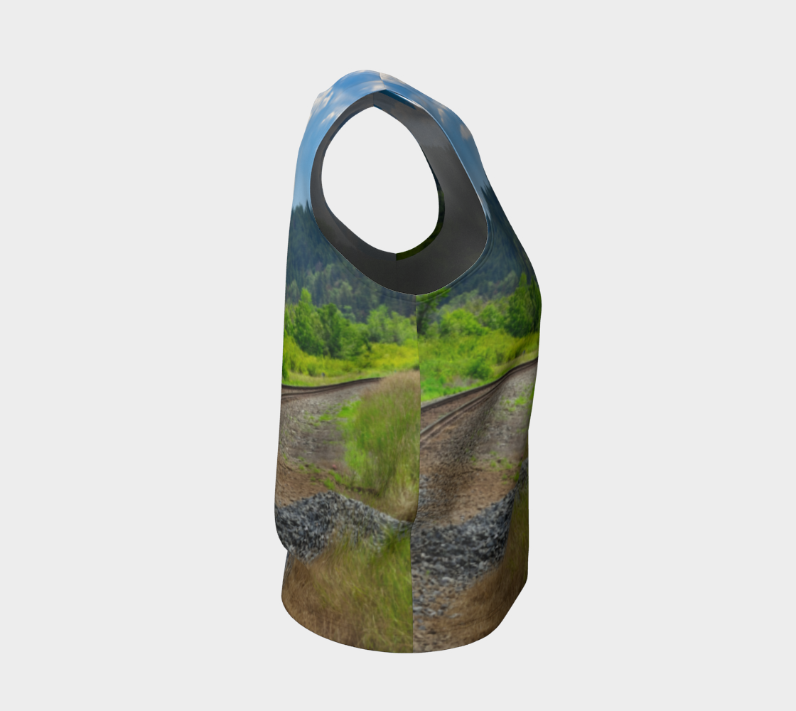Women's All-Over Loose Long Tank Top - Edworthy Park CPKC Tracks