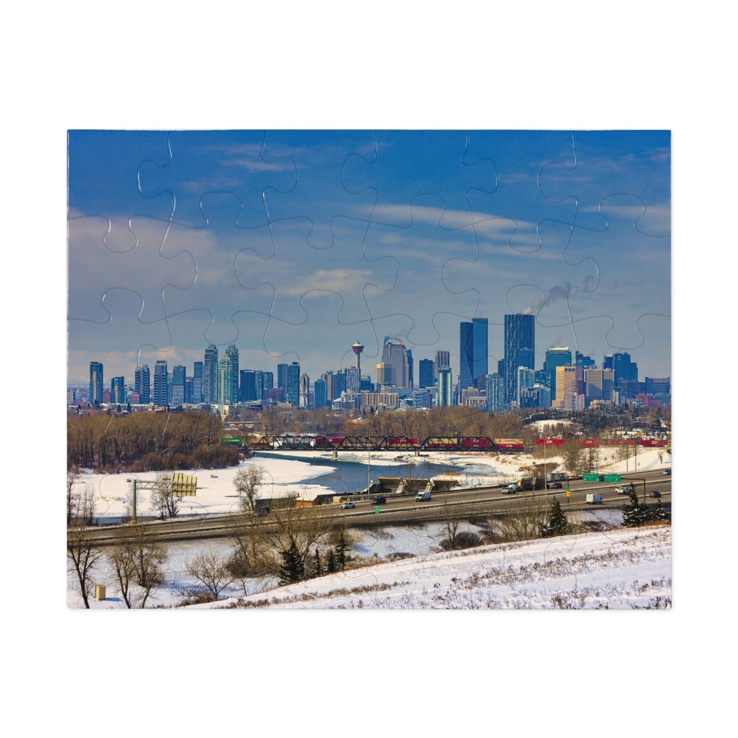 Jigsaw Puzzle (30, 110, 252, 500,1000-Piece) - Downtown Calgary Max Bell Centre Winter