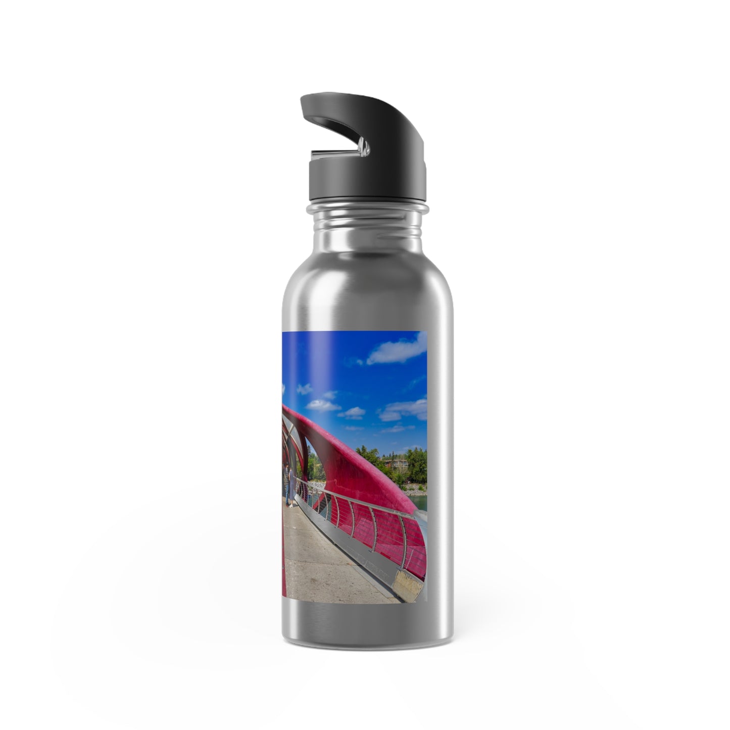 Stainless Steel Water Bottle With Straw, 20oz - Calgary Peace Bridge