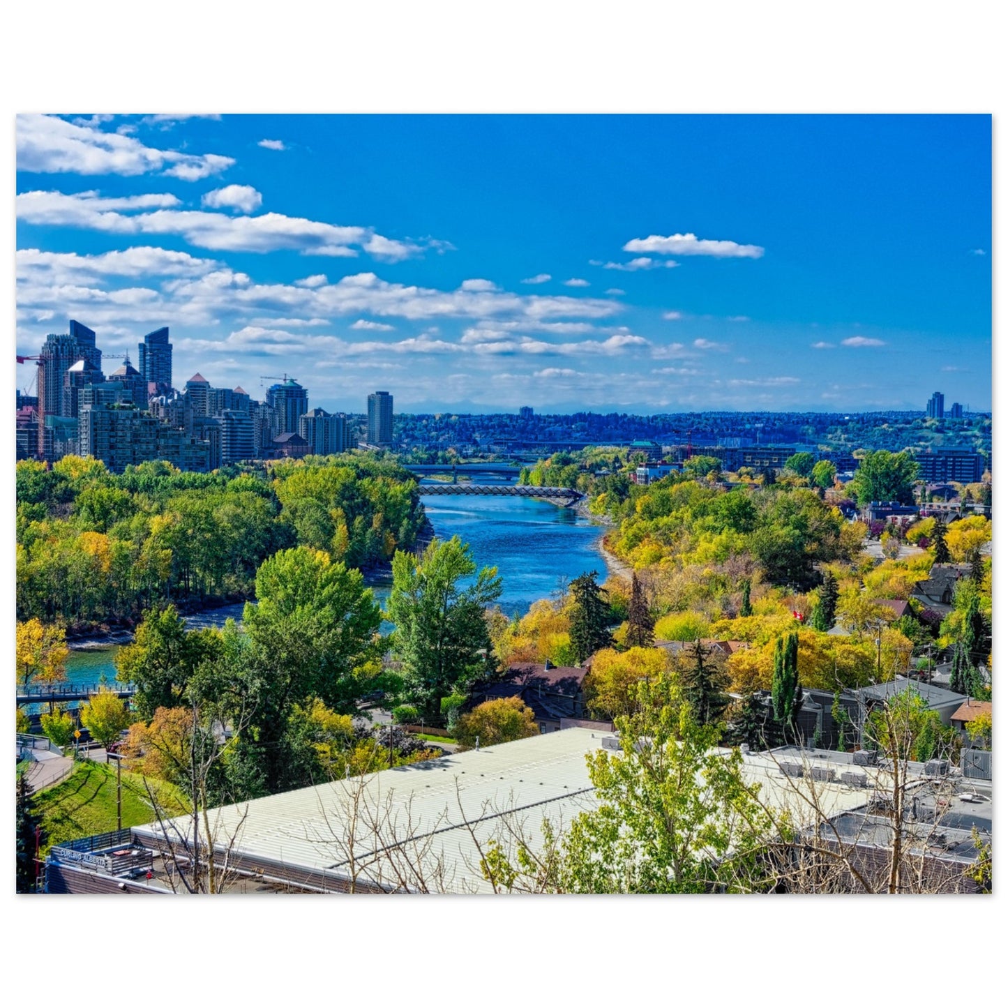 Foam Print - Bow River Peace Bridge McHugh Bluff Falll HDR