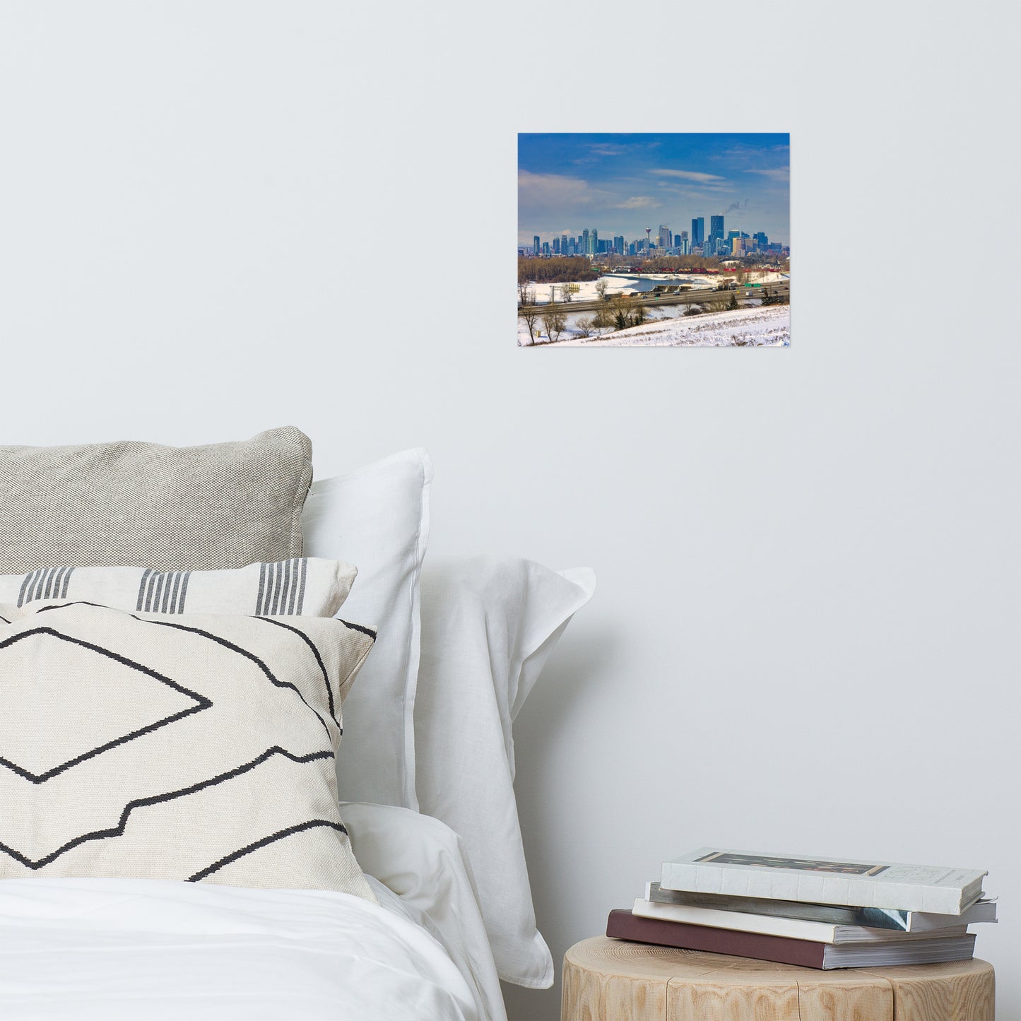 Matte Poster Print - Downtown Calgary Skyline Max Bell Centre Winter