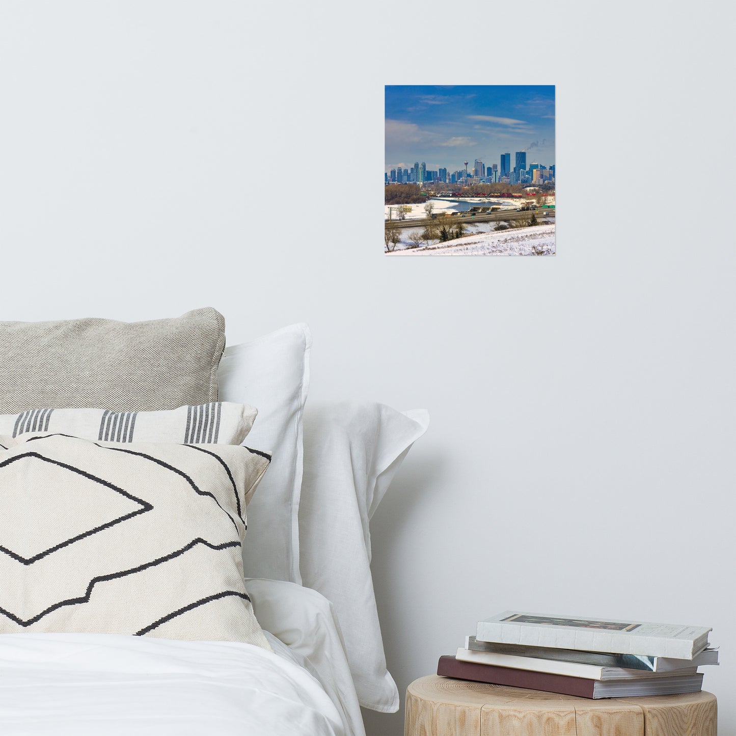 Matte Poster Print - Downtown Calgary Skyline Max Bell Centre Winter
