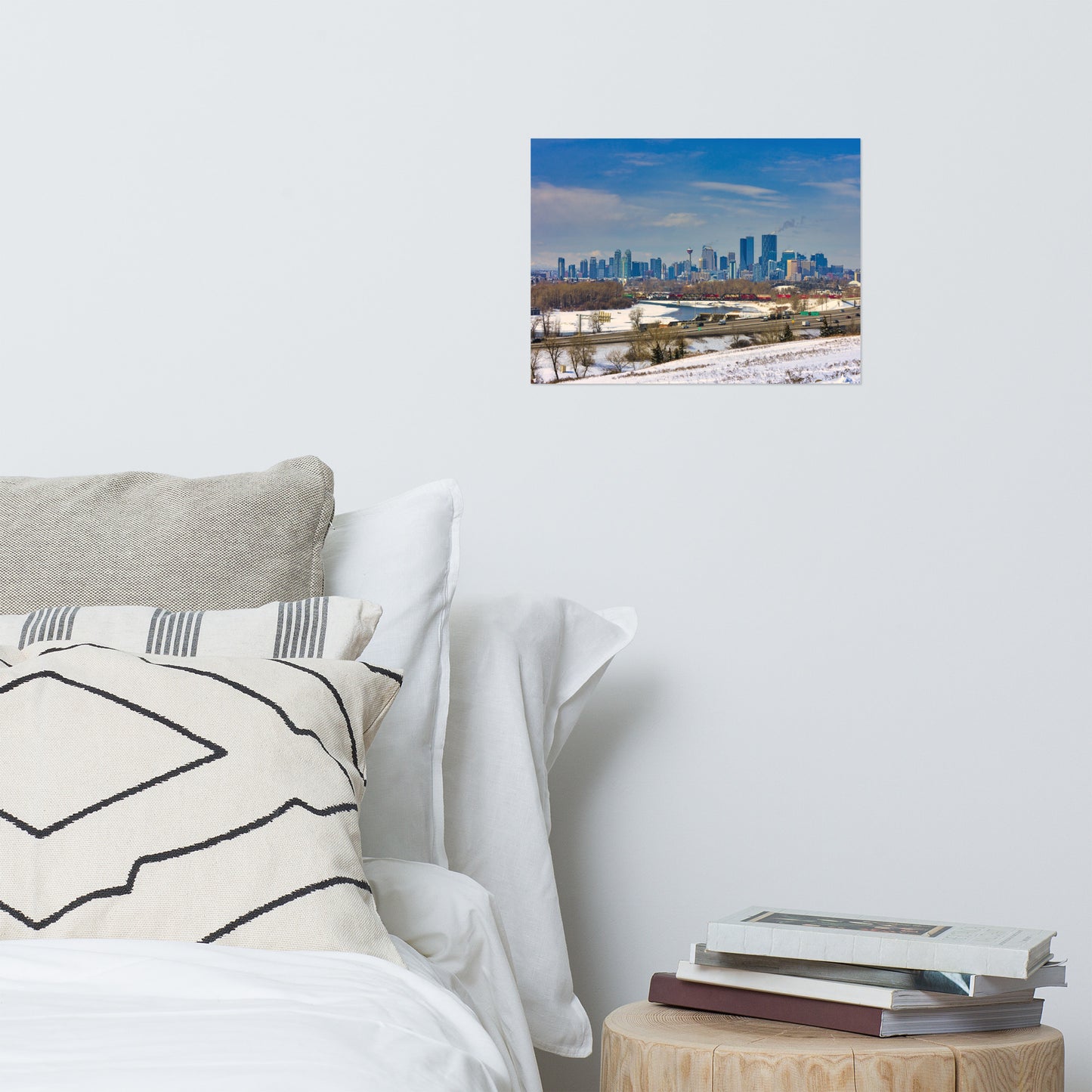 Matte Poster Print - Downtown Calgary Skyline Max Bell Centre Winter