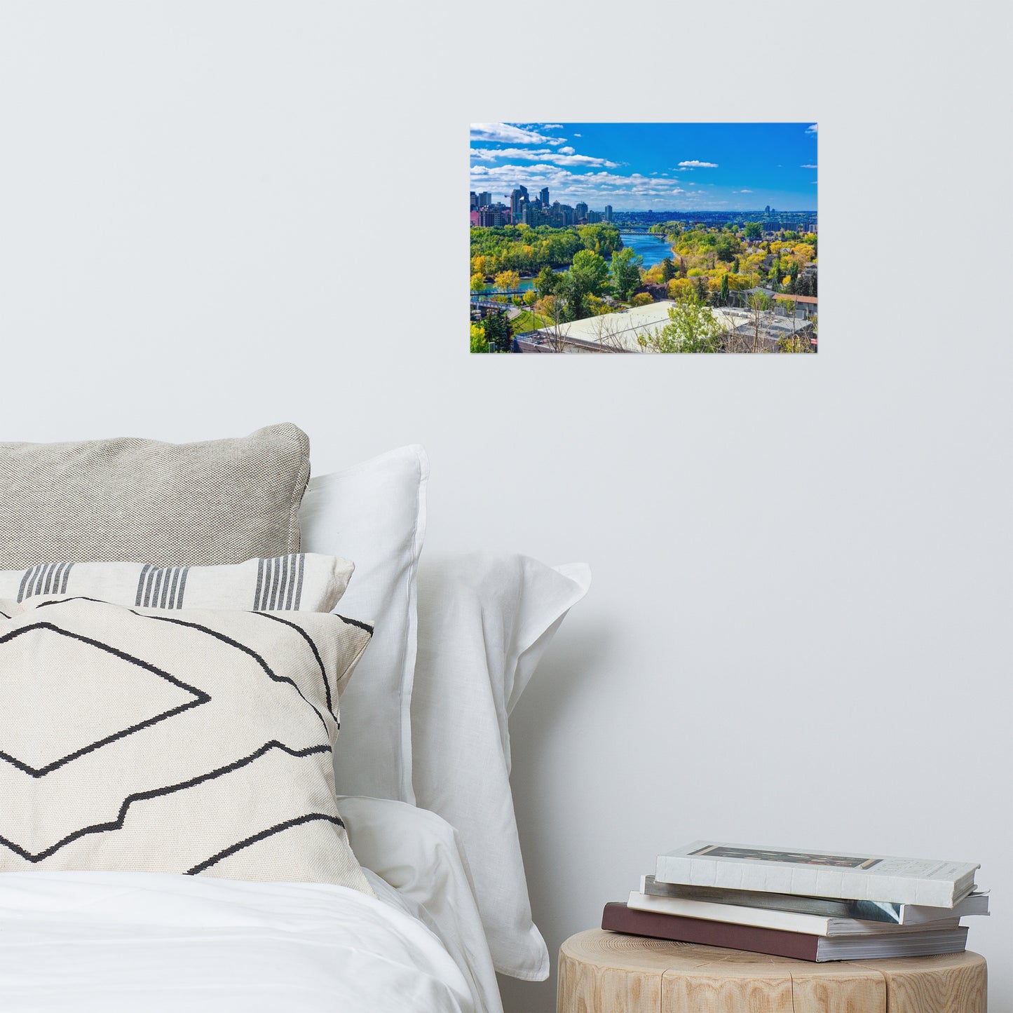 Matte Poster Print - Bow River Peace Bridge McHugh Bluff Fall HDR