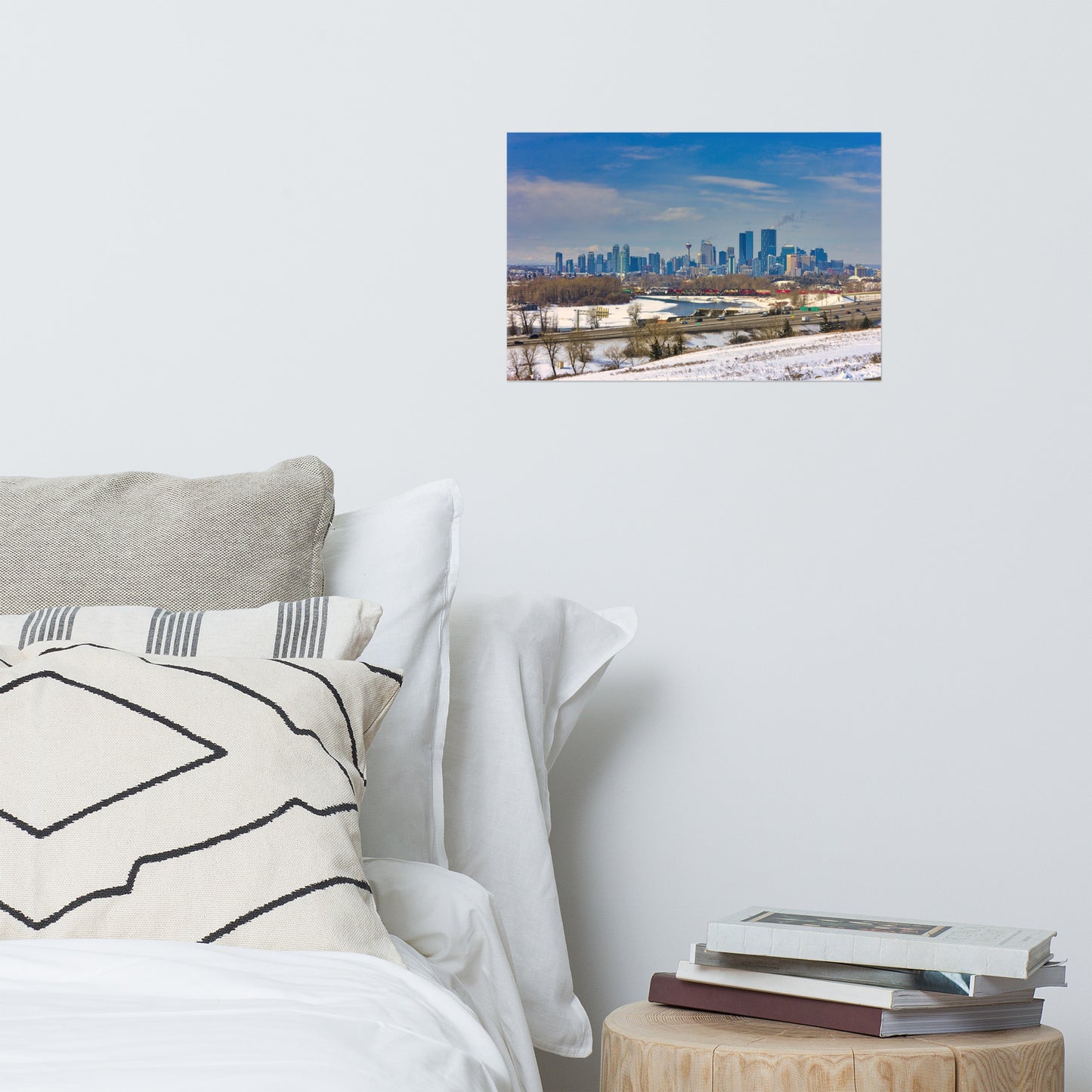 Matte Poster Print - Downtown Calgary Skyline Max Bell Centre Winter
