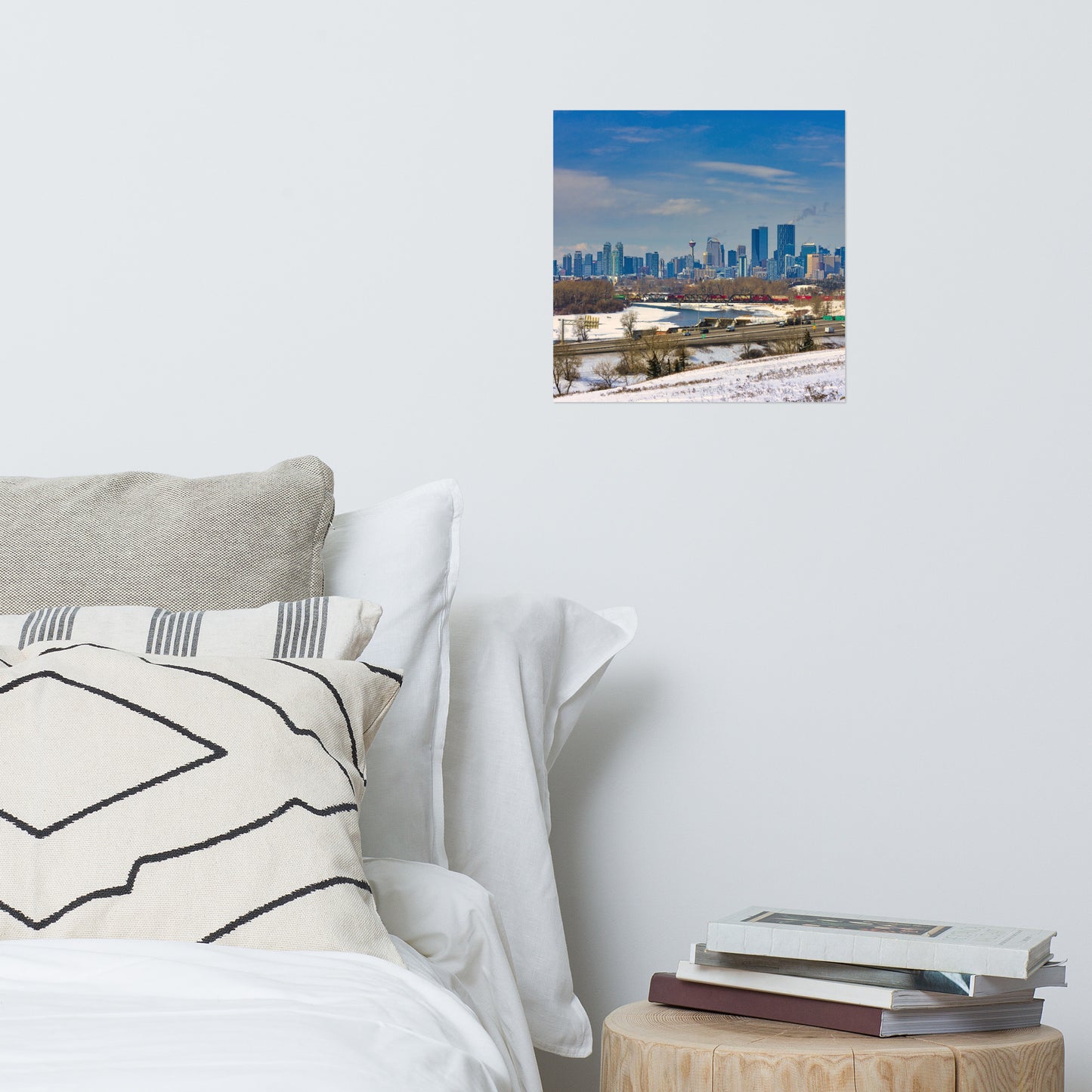 Matte Poster Print - Downtown Calgary Skyline Max Bell Centre Winter