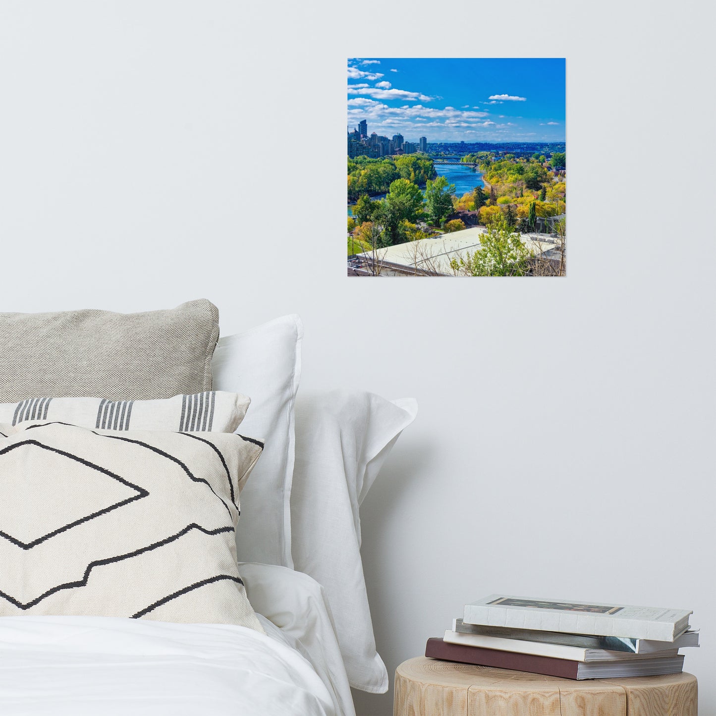 Matte Poster Print - Bow River Peace Bridge McHugh Bluff Fall HDR