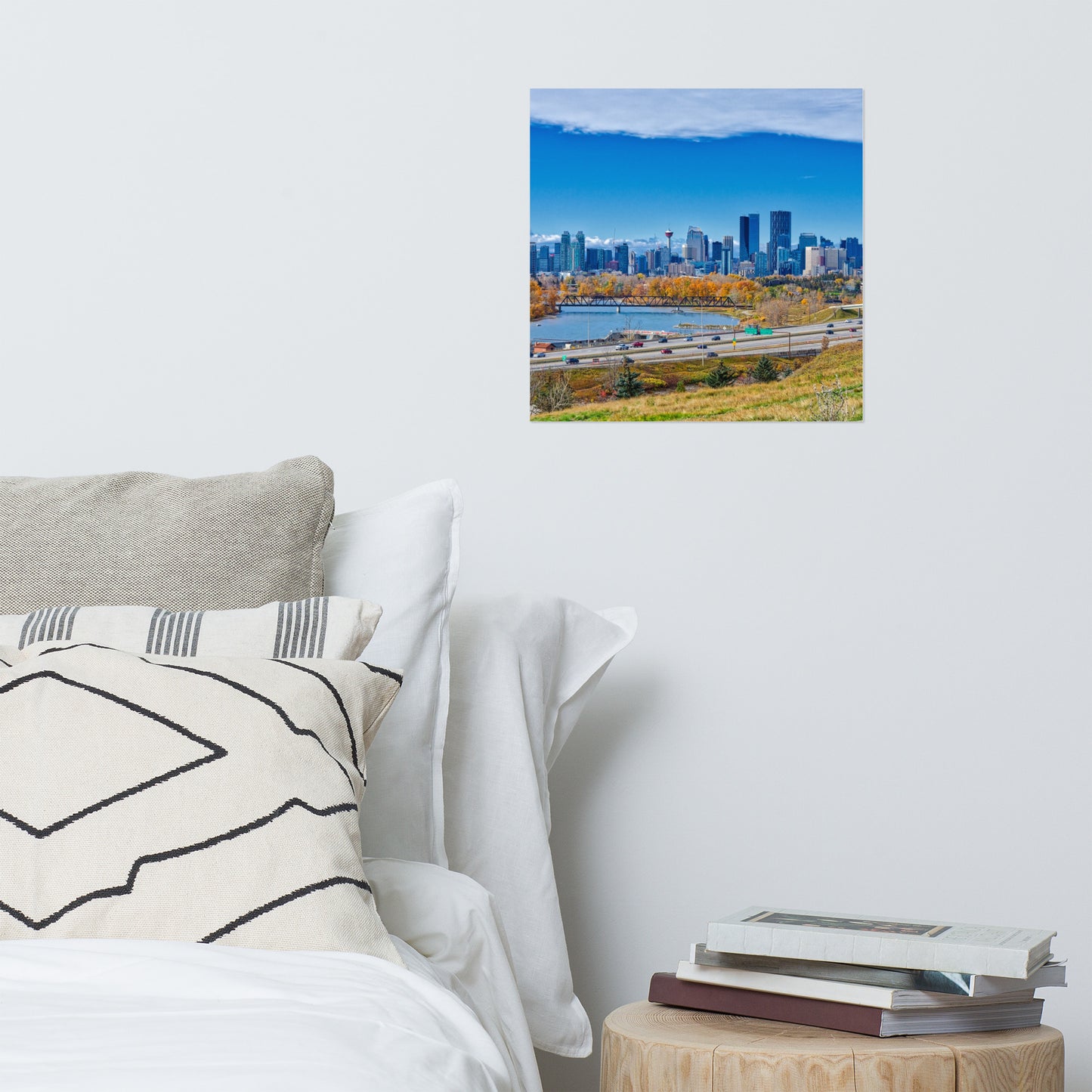 Matte Poster Print - Downtown Calgary Max Bell Centre Fall HDR