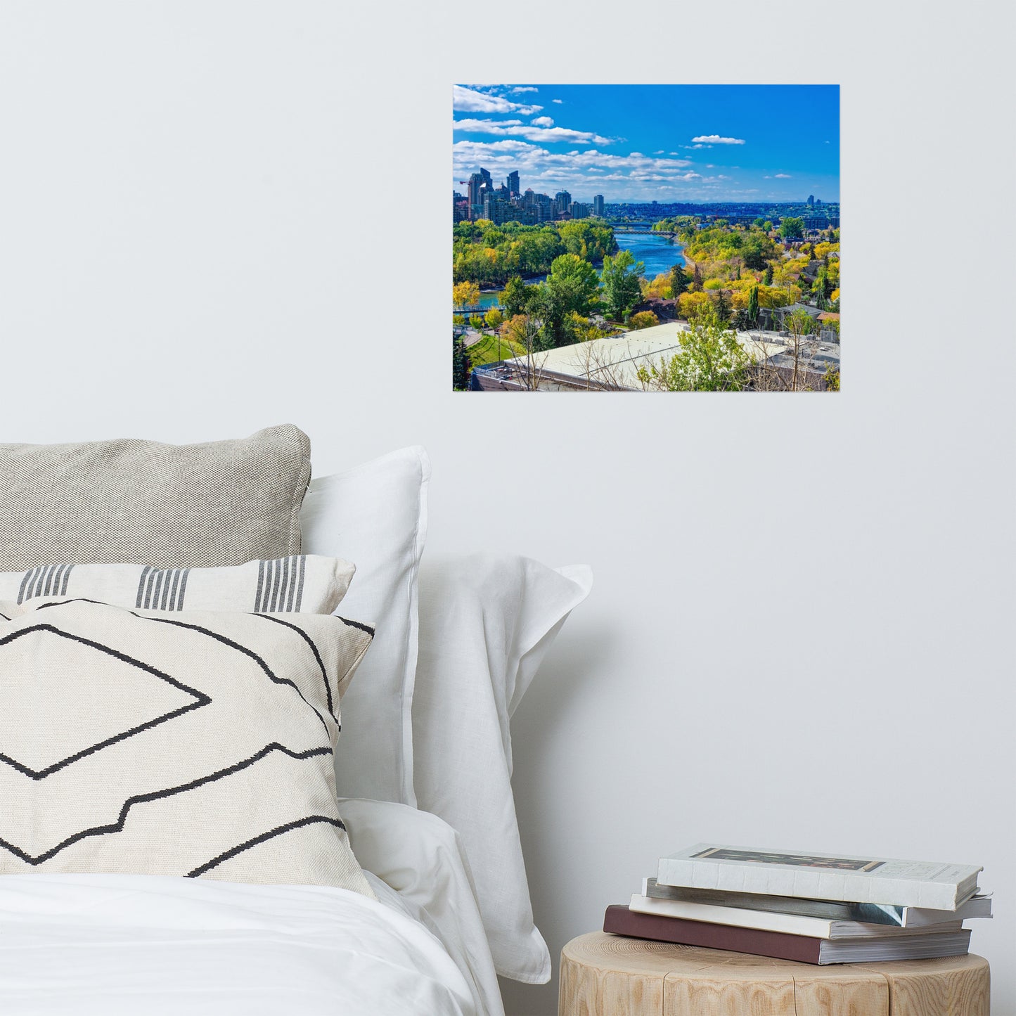 Matte Poster Print - Bow River Peace Bridge McHugh Bluff Fall HDR