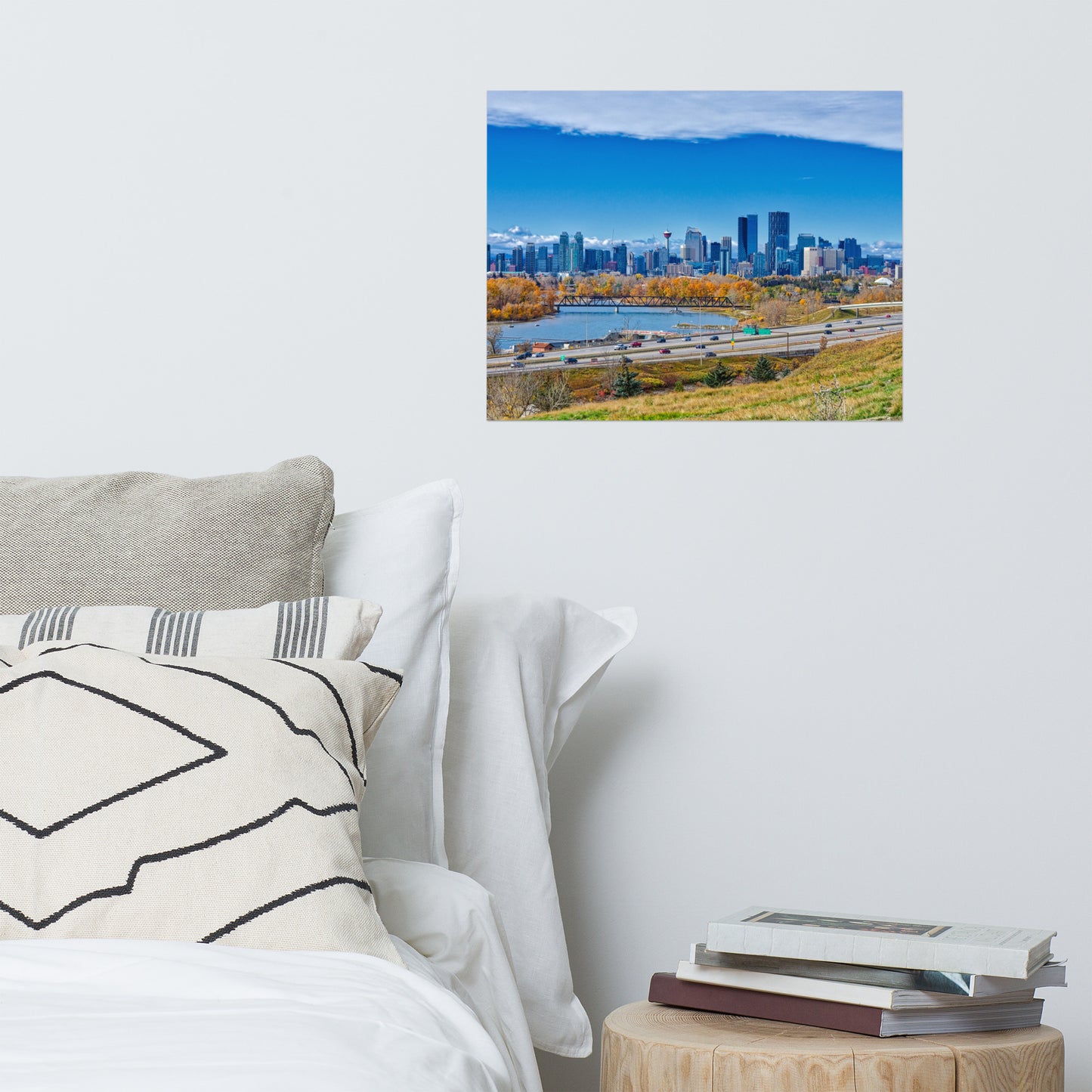 Matte Poster Print - Downtown Calgary Max Bell Centre Fall HDR