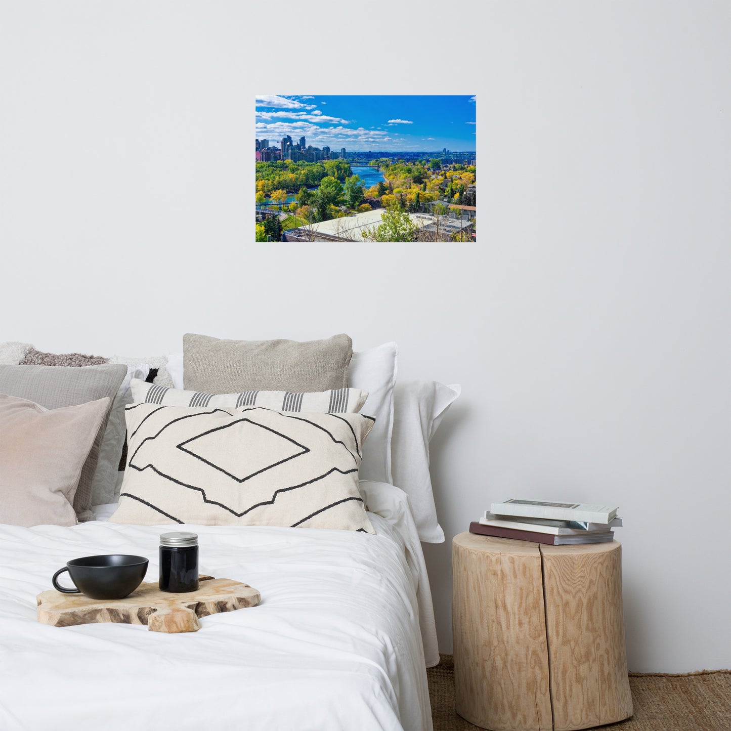 Matte Poster Print - Bow River Peace Bridge McHugh Bluff Fall HDR