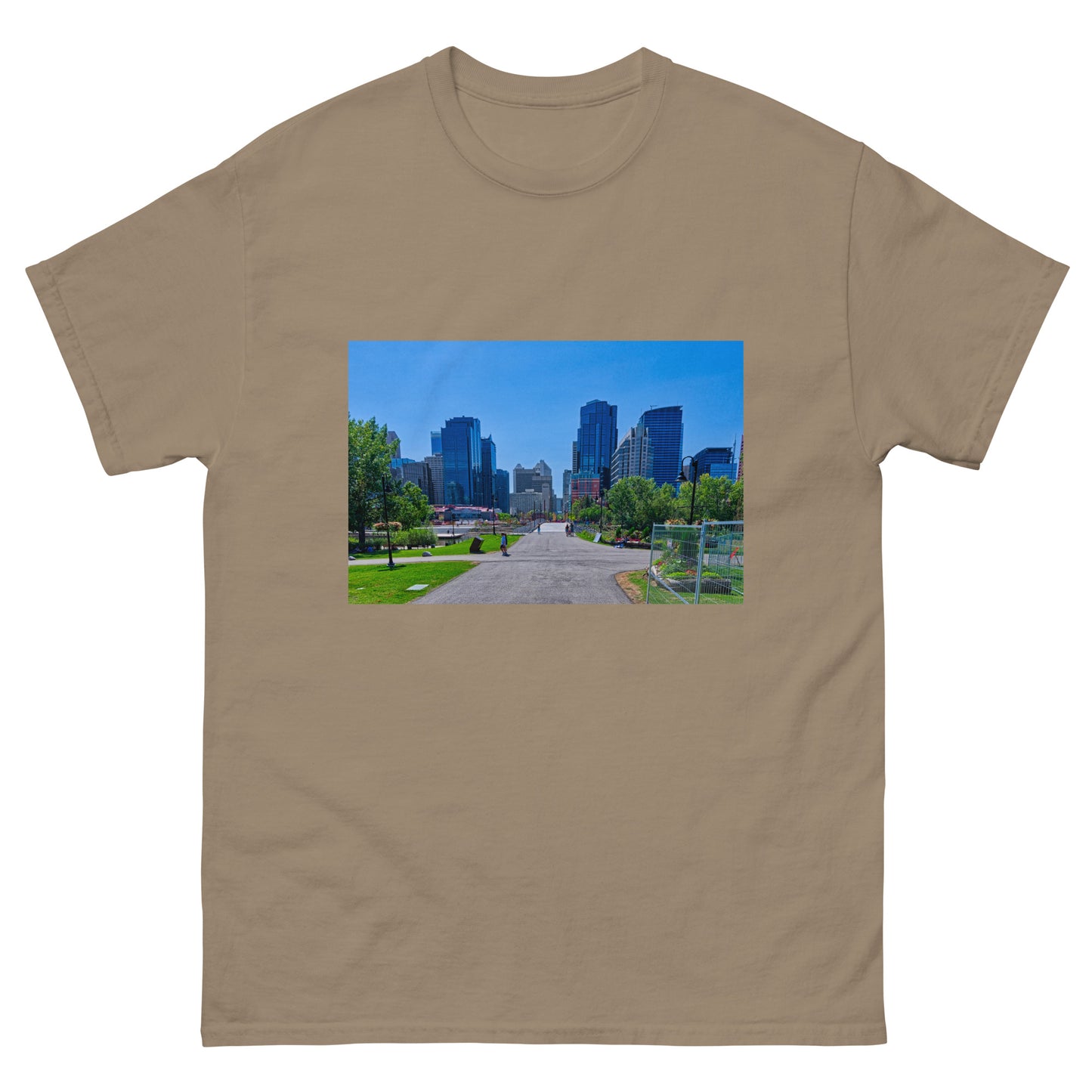 Men's Classic T-Shirt - Downtown Calgary Prince's Island Park HDR