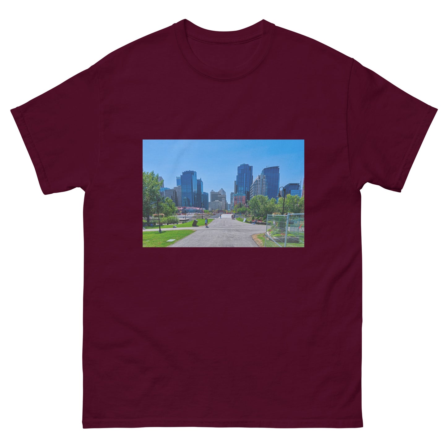 Men's Classic T-Shirt - Downtown Calgary Prince's Island Park HDR