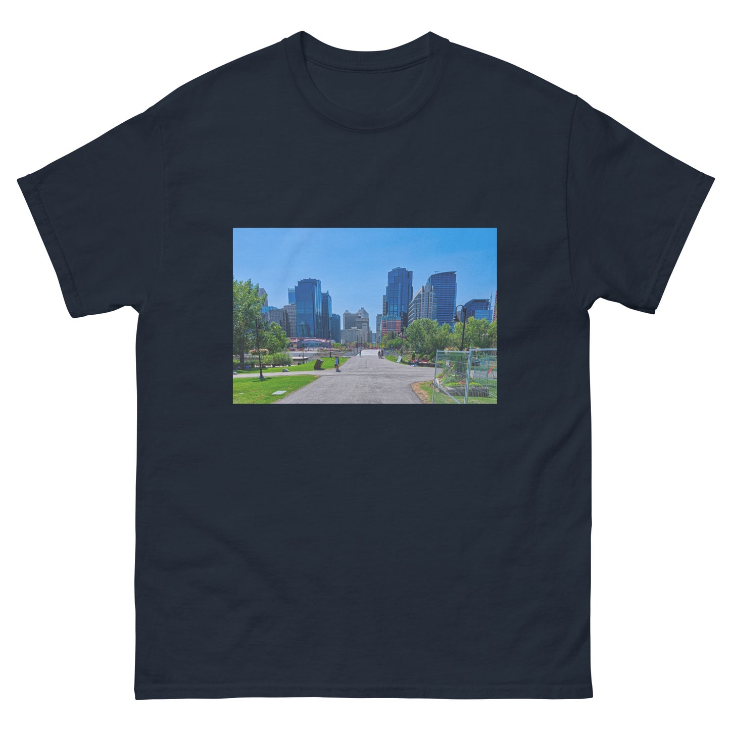Men's Classic T-Shirt - Downtown Calgary Prince's Island Park HDR