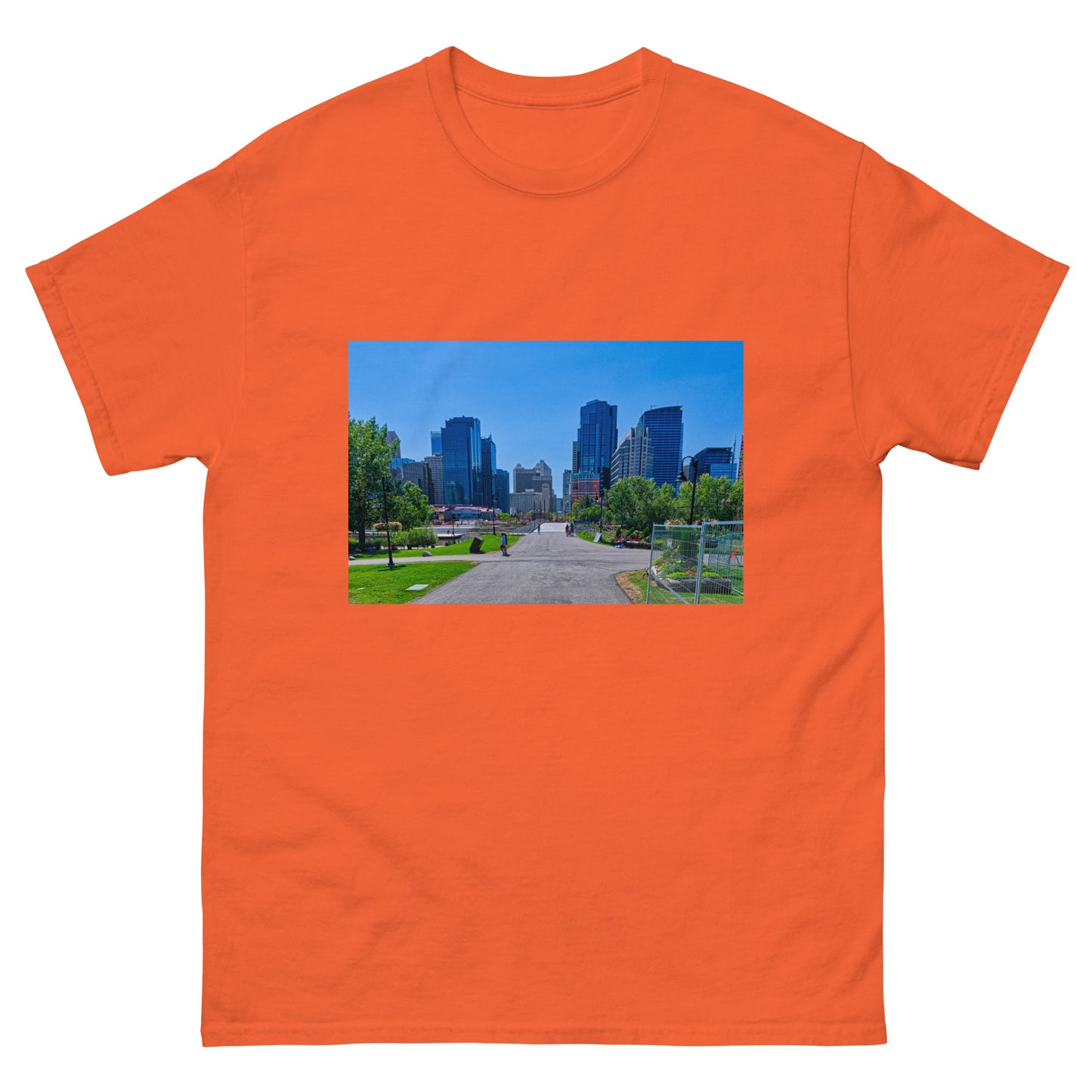 Men's Classic T-Shirt - Downtown Calgary Prince's Island Park HDR