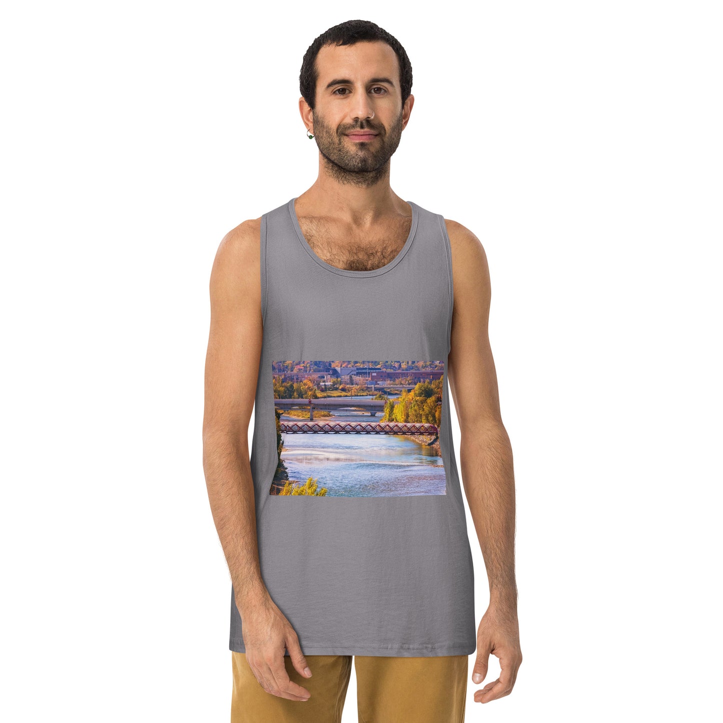 Men’s Premium Tank Top - Peace Bridge McHugh Bluff Fall
