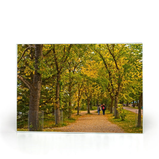 Glass Cutting Boards - Bowness Park Pathway Fall