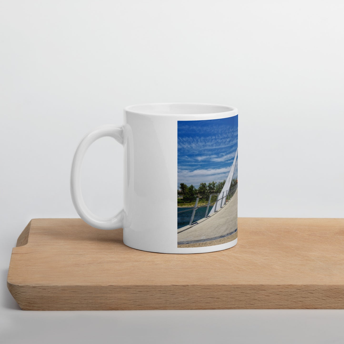 White Glossy Mug - George C. King  Bridge