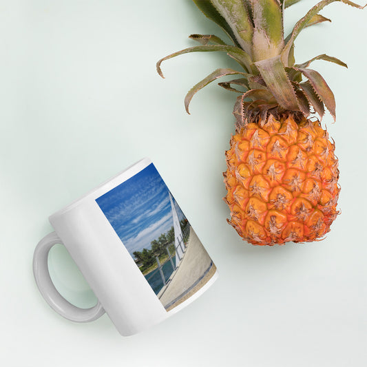 White Glossy Mug - George C. King  Bridge