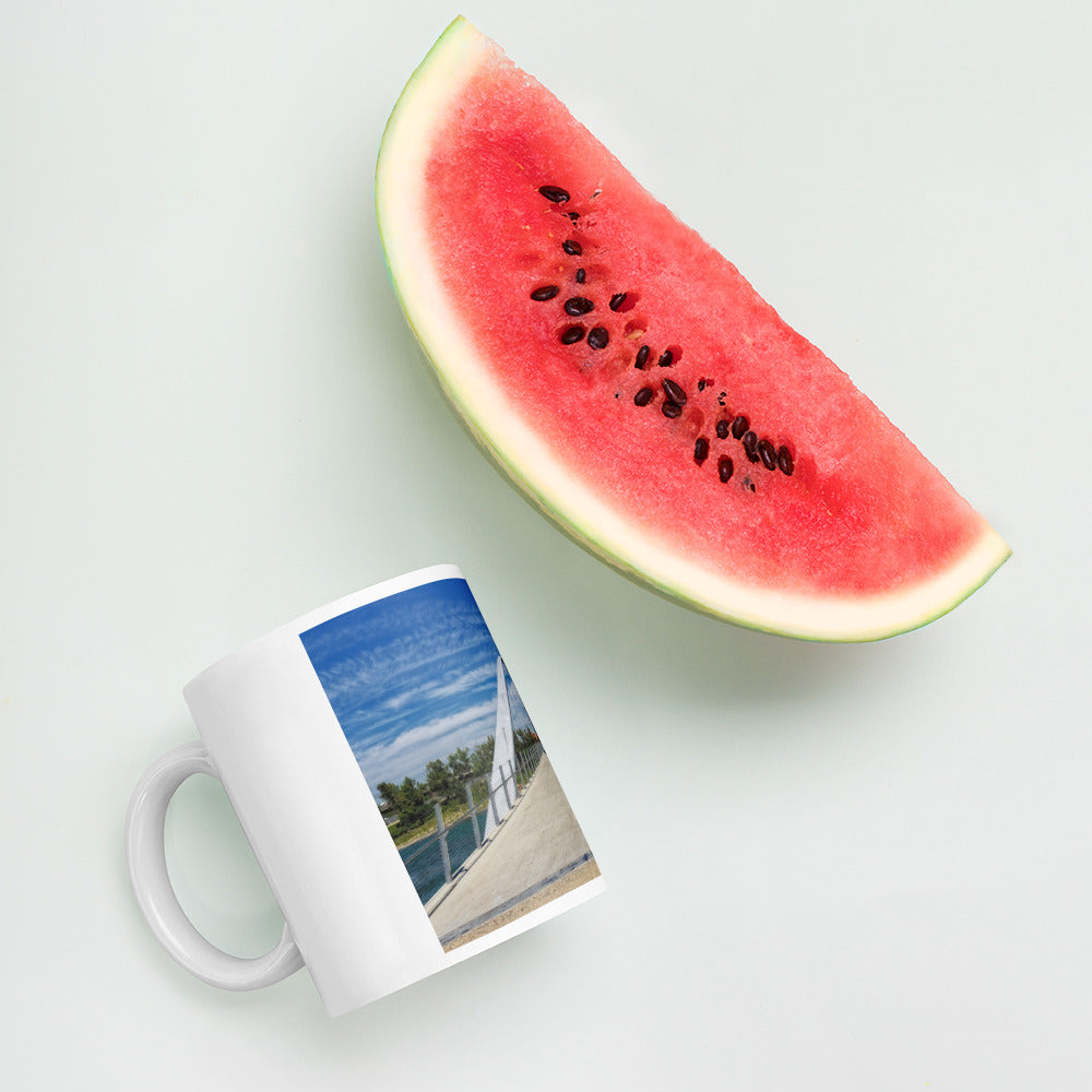 White Glossy Mug - George C. King  Bridge