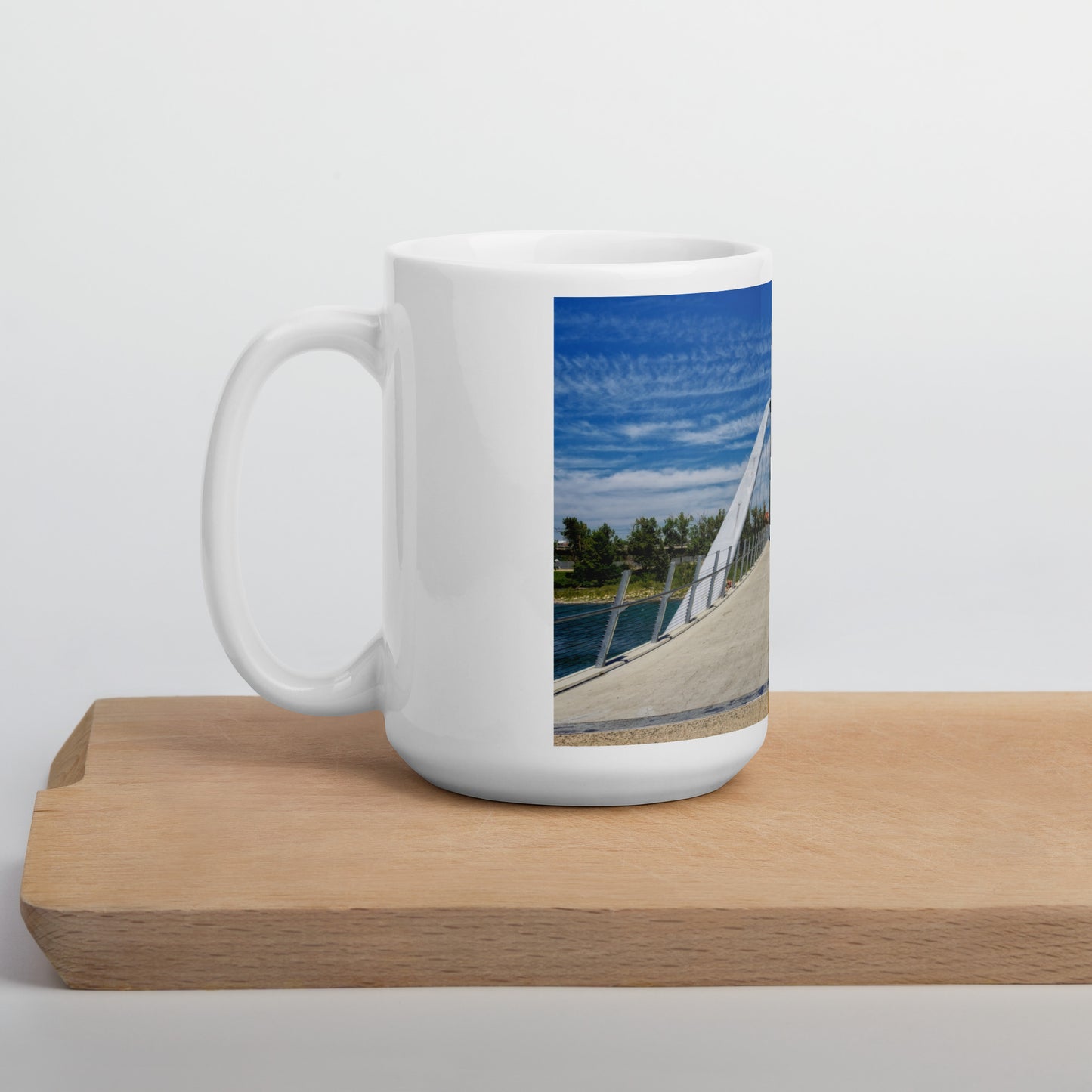 White Glossy Mug - George C. King  Bridge