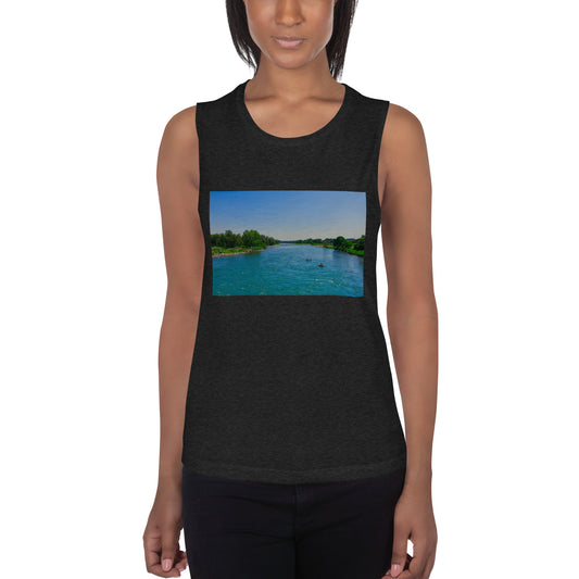 Ladies’ Muscle Tank - Bow River George C. King Bridge
