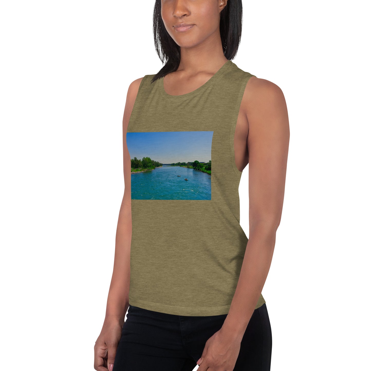 Ladies’ Muscle Tank - Bow River George C. King Bridge