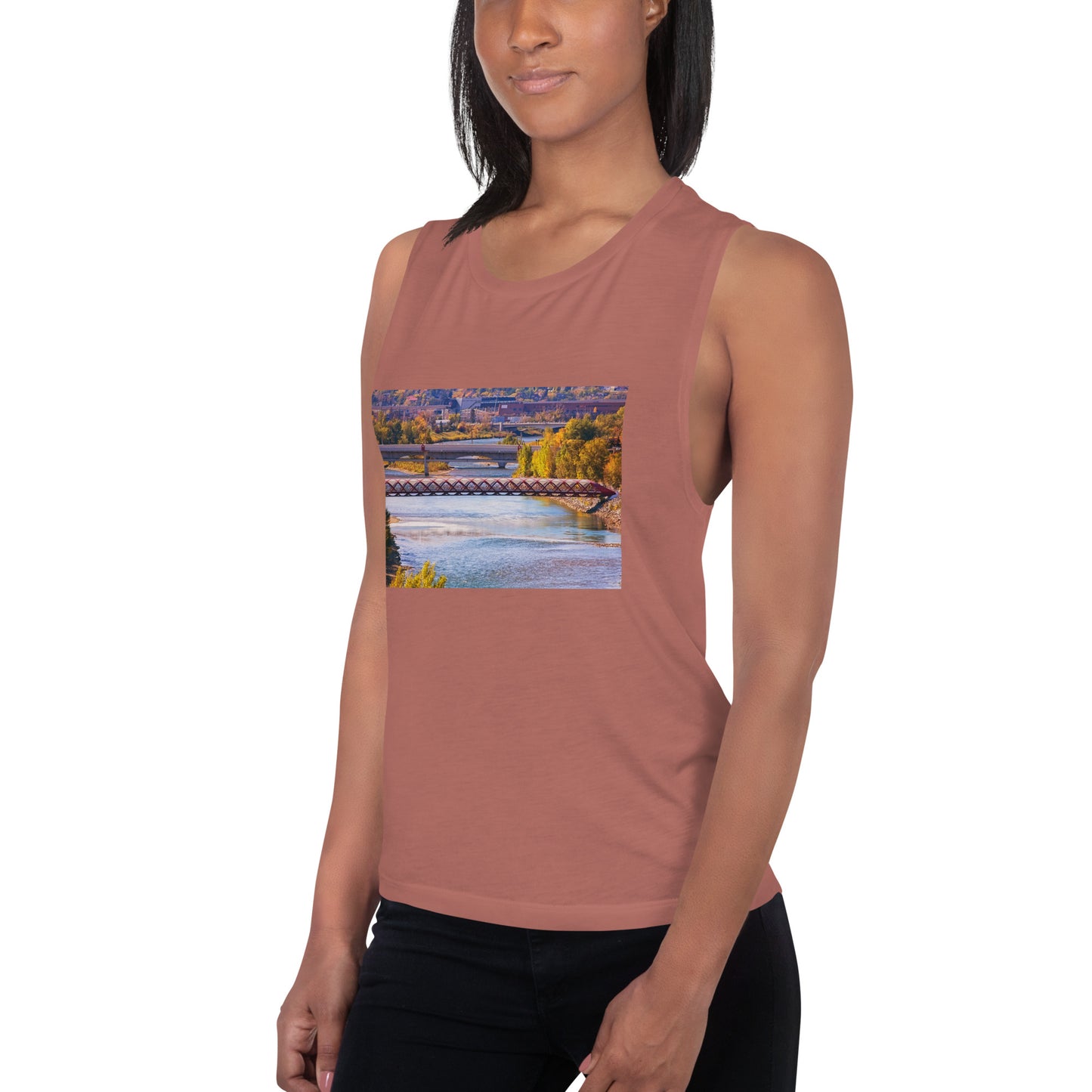 Ladies’ Muscle Tank - Peace Bridge McHugh Bluff Fall