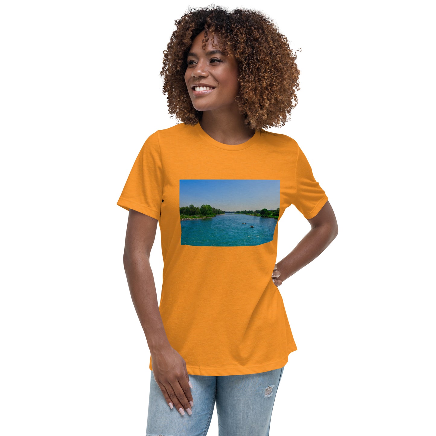 Women's Relaxed T-Shirt - Bow River George C. King Bridge
