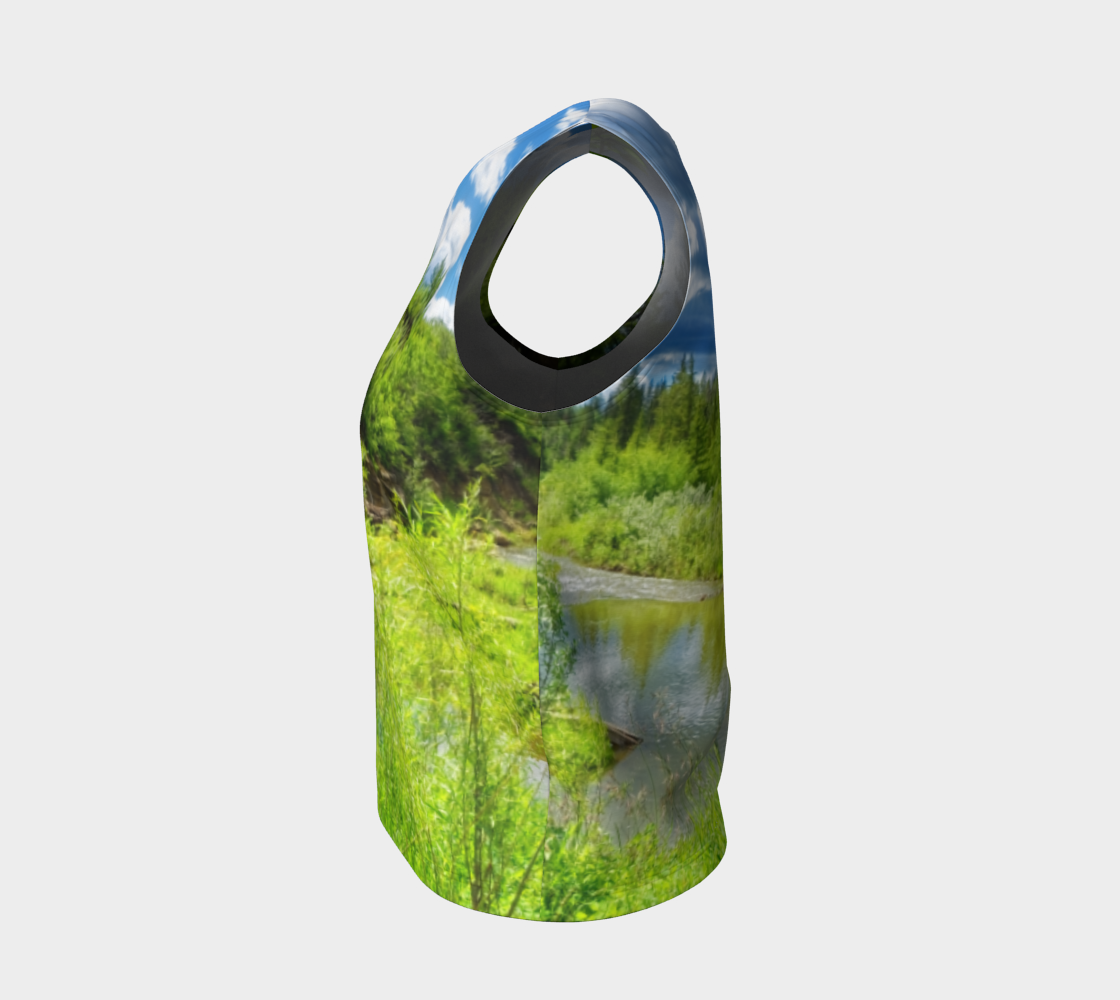 Women's All-Over Loose Long Tank Top - Fish Creek Park Votier's Flats