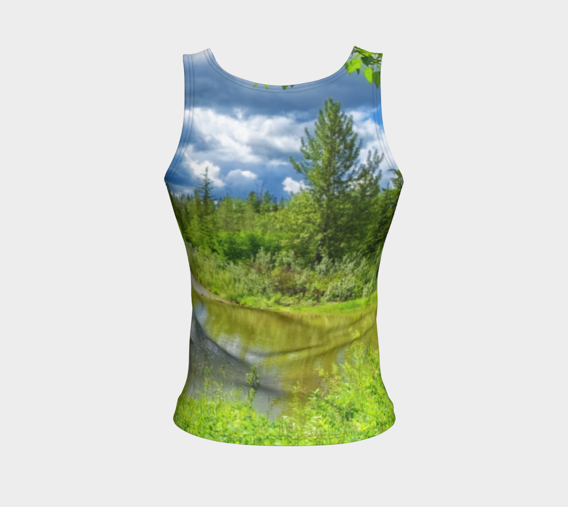 Women's All-Over Fitted Regular Tank Top - Fish Creek Park Votier's Flats