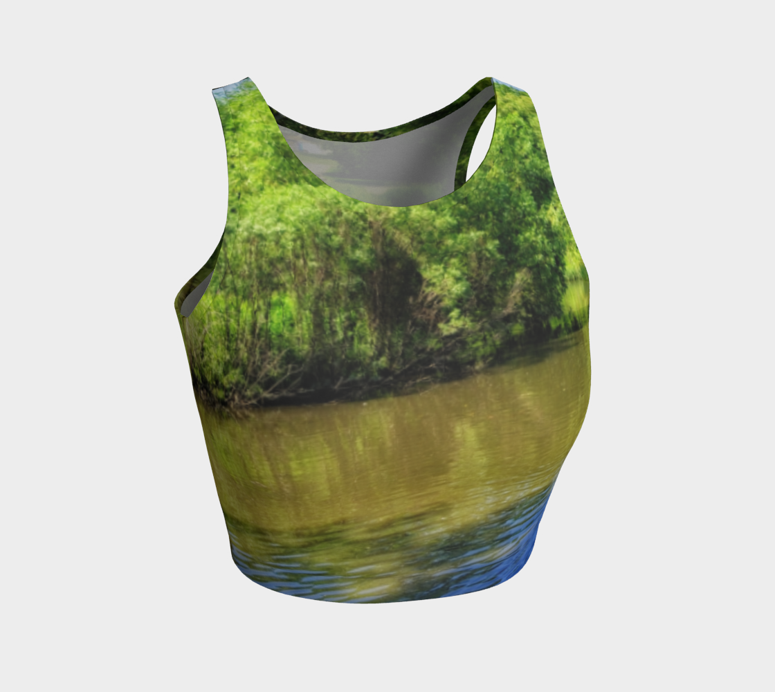 Women's Athletic Crop Top - Confederation Park Pond
