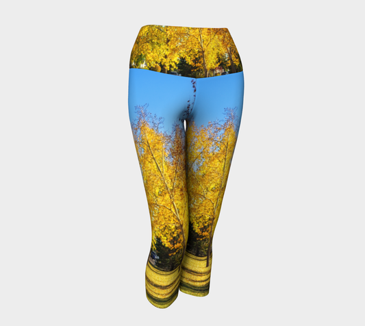 Women's Yoga Capris - Calgary in the Fall
