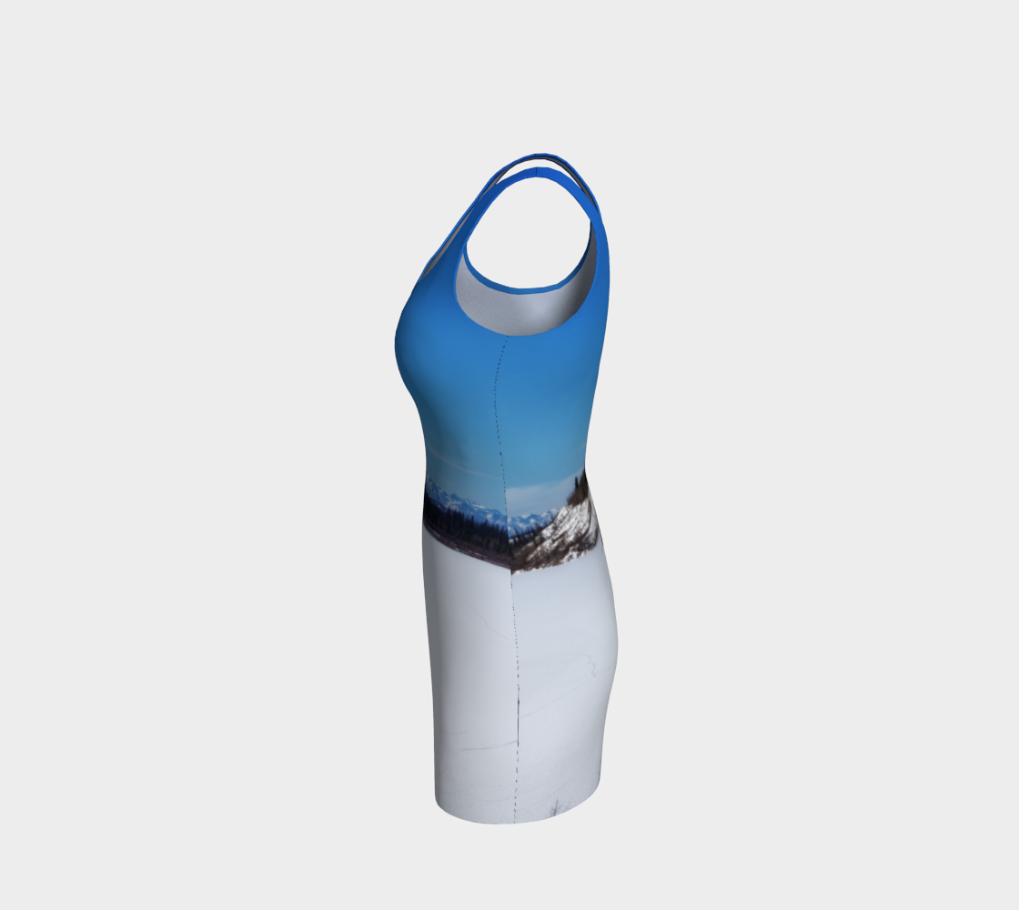 Bodycon Dress - Glenmore Reservoir Winter