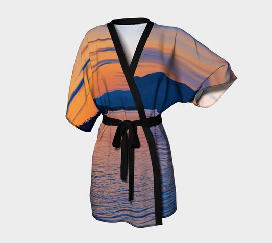 Kimono Robe - Penticton Okanagan Lake Sunset