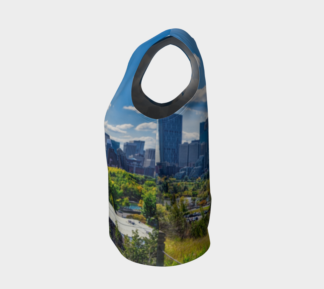 Women's Loose Long Tank Top - Downtown Calgary McHugh Bluff Fall